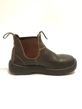 BLUNDSTONE Safety Boots Size 4.5 US Size 7.5 Women's 5.5 Men's STOUT BROWN